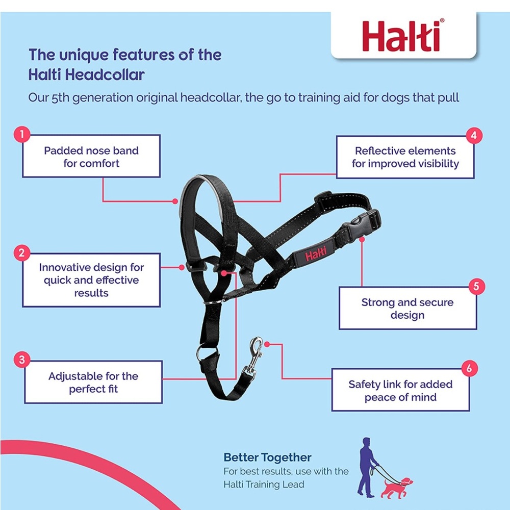 Black Headcollar for Dogs - Picture 7 of 7
